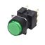 Pushbutton complete, dia. 16 mm, lighted lamp 24 VAC/VDC, round, green thumbnail 1