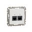 Double DATA Outlet CAT 5E UTP, Sedna, RJ45, White thumbnail 3