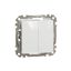 Sedna Design & Elements, double 1-way Push-Button 10A, white thumbnail 4