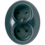 Renova - double socket outlet - 2P - 16 A - 250 V AC - black thumbnail 3