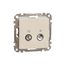 TV/R connector 4db, Sedna, Beige thumbnail 4