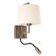 FRAME OLD GOLD WALL LAMP WITH READER BEIGE LAMPSHA thumbnail 1