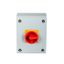 Main switch, P3, 100 A, surface mounting, 3 pole + N, Emergency switching off function, With red rotary handle and yellow locking ring, Lockable in th thumbnail 2