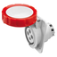 10° ANGLED FLUSH-MOUNTING SOCKET-OUTLET HP - IP66/IP67 - 3P+E 32A 380-415V 50/60HZ - RED - 6H - SCREW WIRING thumbnail 1