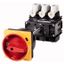 Main switch, P5, 250 A, rear mounting, 3 pole, 1 N/O, Emergency switching off function, With red rotary handle and yellow locking ring, Lockable in th thumbnail 1