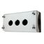 Surface mounting enclosure, 3 holes, black/light grey thumbnail 1