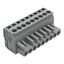 1-conductor female connector, angled CAGE CLAMP® 2.5 mm² gray thumbnail 1