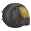 Illuminated selector switch actuator, RMQ-Titan, With thumb-grip, momentary, 2 positions, yellow, Bezel: black thumbnail 9