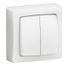 ALA2221WH Switch or double-touch two-way switch Complete surface-mounted switchgear - White (plug-in) thumbnail 1