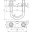 U-bolt clamp St/bare f. D 16-48mm f. Rd 10mm a. Fl 30-40mm thumbnail 2