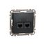 Double DATA Outlet CAT 6A UTP, Sedna Design & Elements, RJ45, Anthracite thumbnail 4