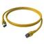 Patchcord RJ45 shielded Cat.6a 10GB, LS0H, yellow,  0.5m thumbnail 4