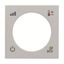 N2240.4 PL Cover plate for Thermostat Central cover plate Silver - Zenit thumbnail 1