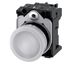 Indicator lights, 22 mm, round, Metal, shiny, white, lens, smooth, with holder, LED module with integrated LED 230 V AC,  3SU1156-6AA60-1AA0-Z Y19 thumbnail 1