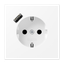 SCHUKO socket with USB charger LS1520-18AWWM thumbnail 1